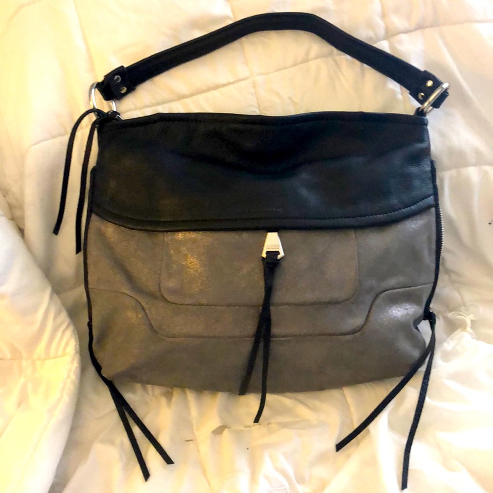 Black & silver shoulder bag